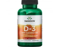 SWANSON Witamina D-3 2000IU z olejem z kokosa
