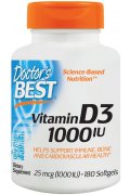 Doctor's Best Witamina D3 1000 IU - 180 kapsułek
