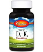 Carlson Labs Vitamin D3 + K2 Witamina D3 i K2 - 60 kapsułek