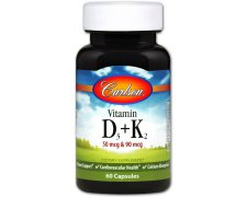 Carlson Labs Vitamin D3 + K2 Witamina D3 i K2 