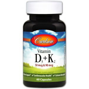 Carlson Labs Vitamin D3 + K2 Witamina D3 i K2 