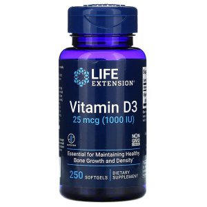 Life Extension Witamina D3, 25mcg