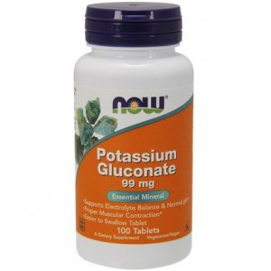 NOW FOODS Potassium Gluconate (Glukonian potasu) 99mg