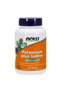 NOW FOODS Potassium plus Iodine Potas, jod, sód - 180 tabletek