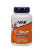 NOW FOODS Chitosan 500mg + Chrom 100mg - 120 kapsułek