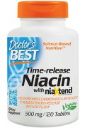 Doctor's Best Niacyna B3 - Time-release Niacin 500mg - 120 tabletek
