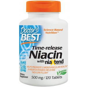 Doctor's Best Niacyna B3 - Time-release Niacin 500mg