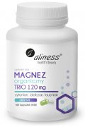 Aliness Magnez organiczny TRIO-120 mg cytrynian, jabłczan, taurynian - 100 kapsułek