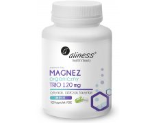 Aliness Magnez organiczny TRIO-120 mg cytrynian, jabłczan, taurynian