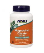 NOW Magnesium Citrate (Cytrynian Magnezu) 200mg - 100 tabletek