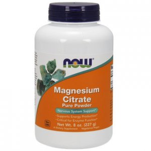 NOW FOODS Magnesium Citrate (Cytrynian Magnezu) proszek 227g