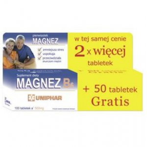 UNI-PHAR Magnez+B6 500mg 50+gratis