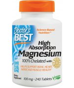 Doctor's best wysokoprzyswajalny magnez - High Absorption Magnesium, 100mg - 240 tabletek