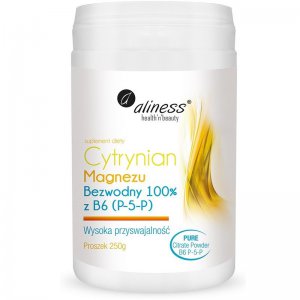 Aliness Cytrynian Magnezu 100% z B6 proszek 250g