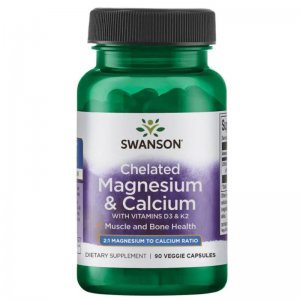 SWANSON Albion Chelat Wapnia i Magnezu + D3+ K2