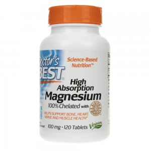 Doctor's Best Chelat Magnezu (Magnesium Chelated) - 120 tabletek