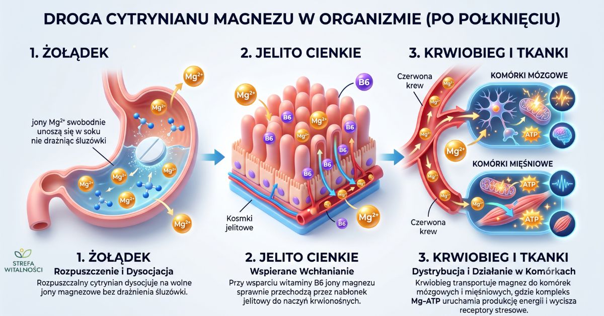 dobrze przyswajalny cytrynian magnezu